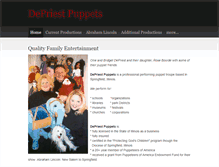 Tablet Screenshot of depriestpuppets.com